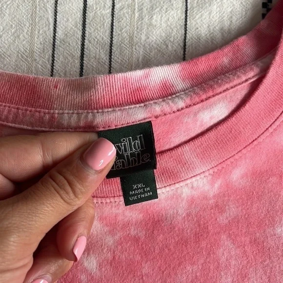 Wild fable • tie dye shirt sleeve cropped tee - Picture 5 of 7